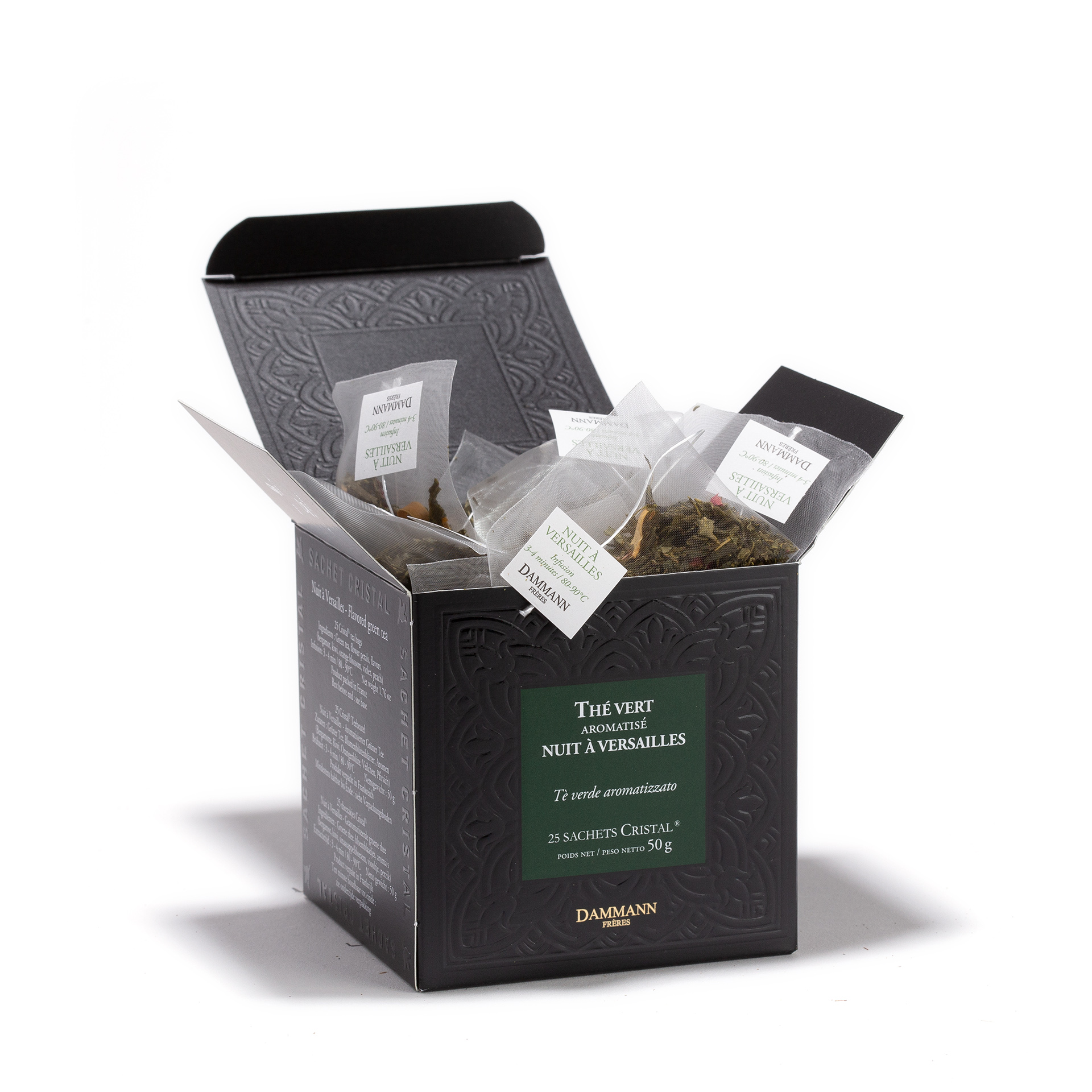 Boîte 25 sachets thé vert nuit à versailles Dammann Frères